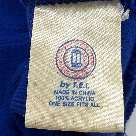 Boise State Beanie Acrylic Blue Toque Orange Striped Winter Hat - Picture 3 of 3